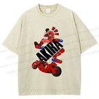Unisex Akira Printed Washed Tee