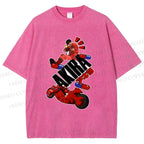 Unisex Akira Printed Washed Tee