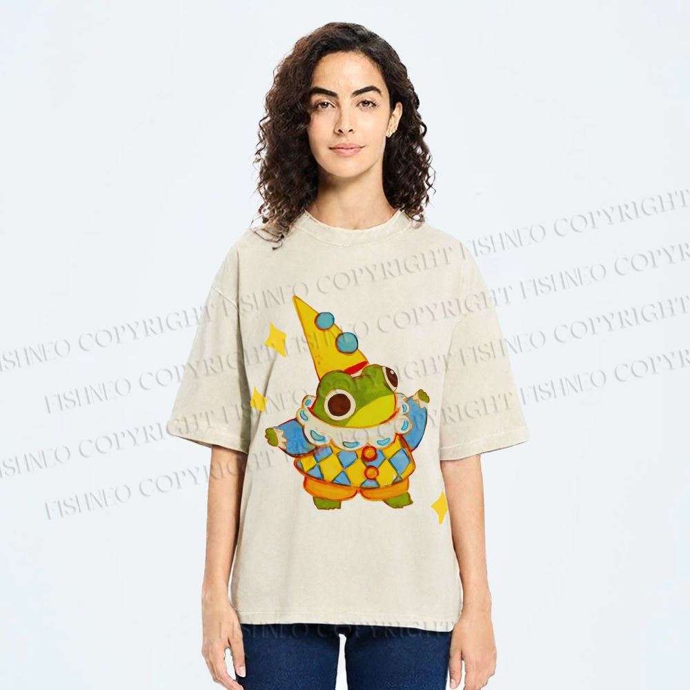 Unisex Sapo Da Corte Printed Washed Tee