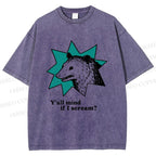Unisex Y'all Mind If I Scream Possum Printed Washed Tee