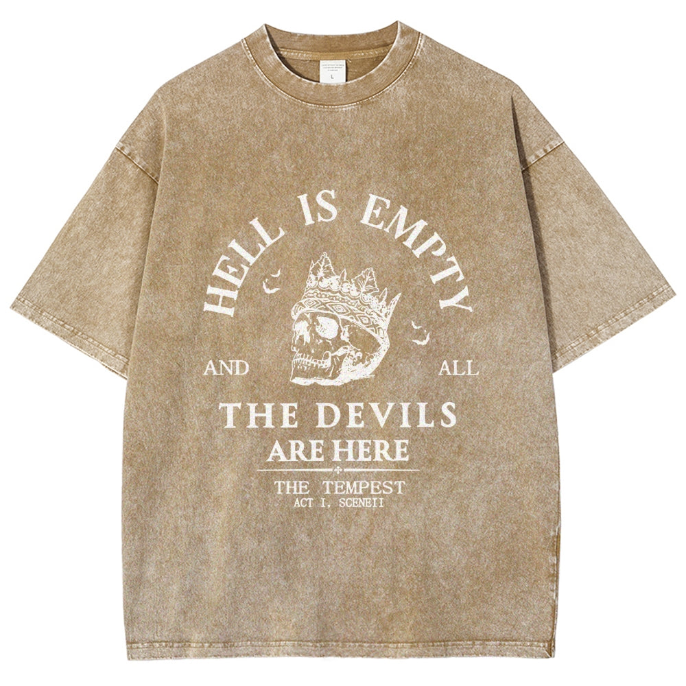 Hell Is Empty And All The Devils Are Here Unisex Washed T-shirt