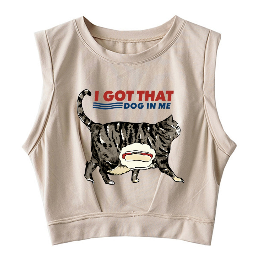 I Got That Dog In Me Japan Sleeveless Crop Top