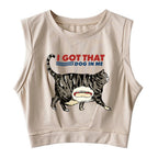 I Got That Dog In Me Japan Sleeveless Crop Top