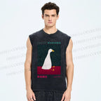 Unisex Yayoi Kusama Animal Art Vintage Printed Washed Tank Top