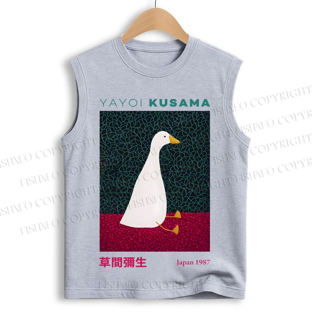Unisex Yayoi Kusama Animal Art Vintage Printed Cotton Tank Top