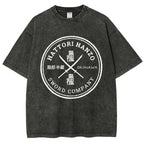 Hattori Hanzo Komainu Okinawa Sword Company Vintage Wash Japanese Design T-Shirt