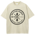 Hattori Hanzo Komainu Okinawa Sword Company Vintage Wash Japanese Design T-Shirt