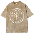 Hattori Hanzo Komainu Okinawa Sword Company Vintage Wash Japanese Design T-Shirt
