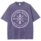 Hattori Hanzo Komainu Okinawa Sword Company Vintage Wash Japanese Design T-Shirt