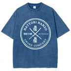 Hattori Hanzo Komainu Okinawa Sword Company Vintage Wash Japanese Design T-Shirt