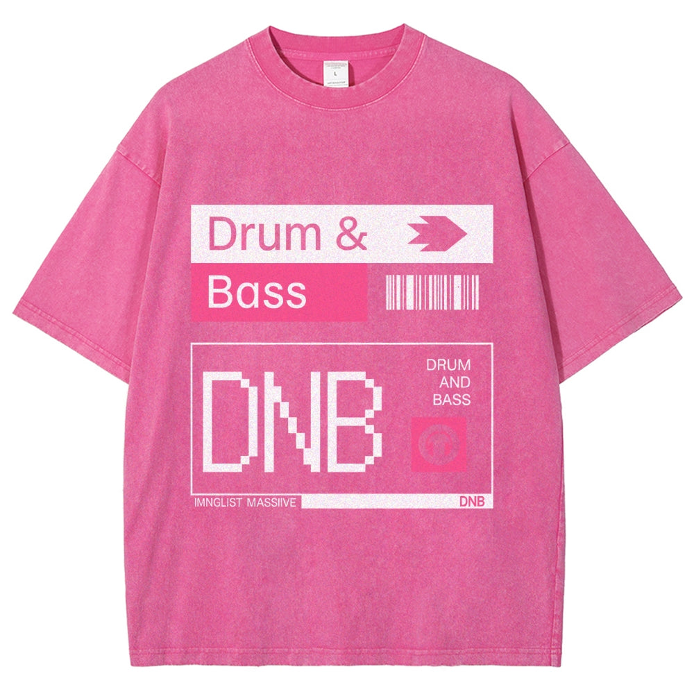 Drum & Bass DNB Ticket Vintage Washed T-shirt