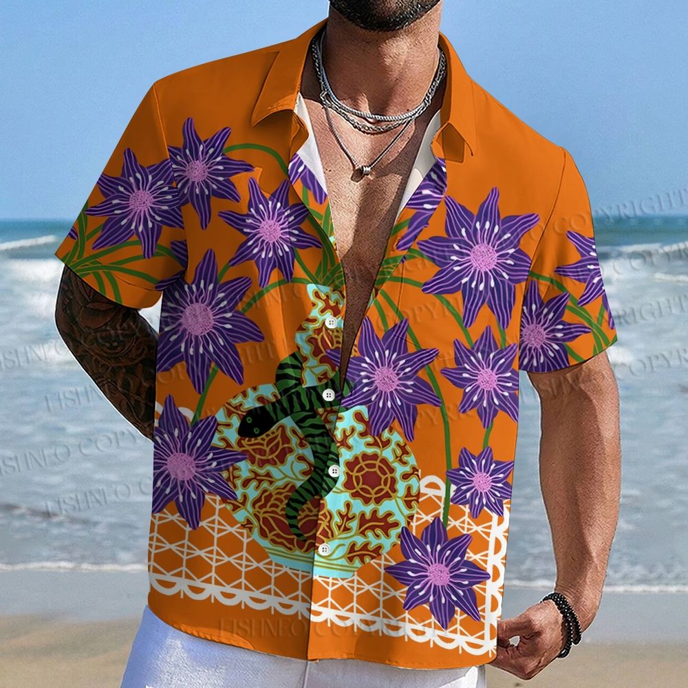 Serpent's Blooms Hawaiian Shirt