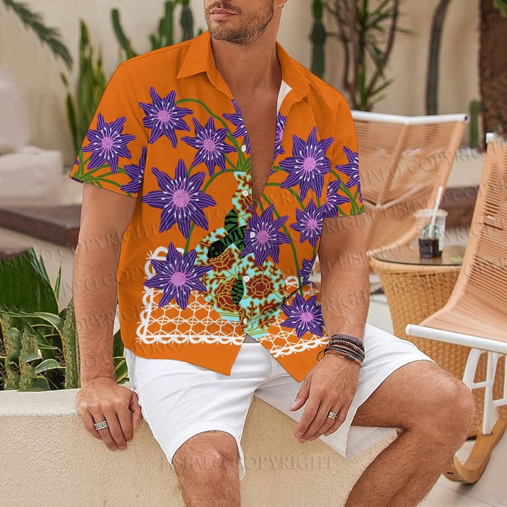 Serpent's Blooms Hawaiian Shirt