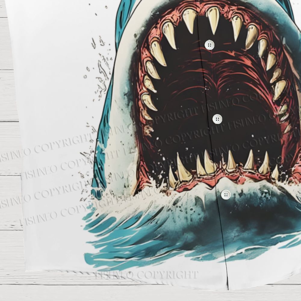 Jaws Printed Hawaiian Shirt