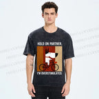 Unisex Overstimulated Pup Printed Washed Tee