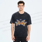 Unisex All-Seeing Eye Butterfly Printed Washed Tee