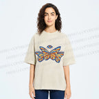 Unisex All-Seeing Eye Butterfly Printed Washed Tee