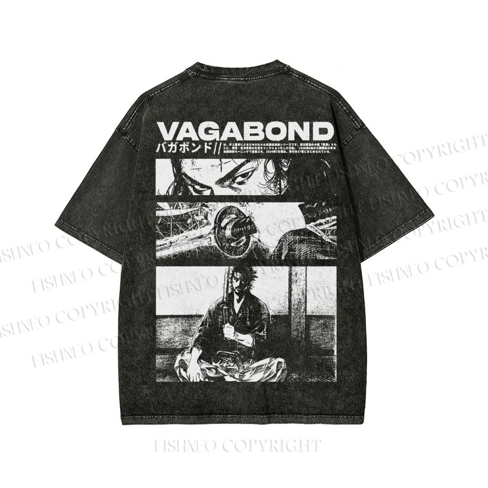 Unisex Miyamoto Musashi Printed Washed Tee