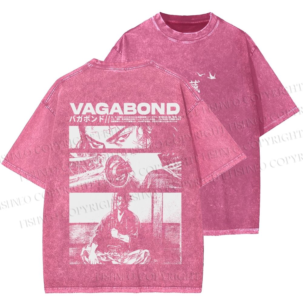 Unisex Miyamoto Musashi Printed Washed Tee