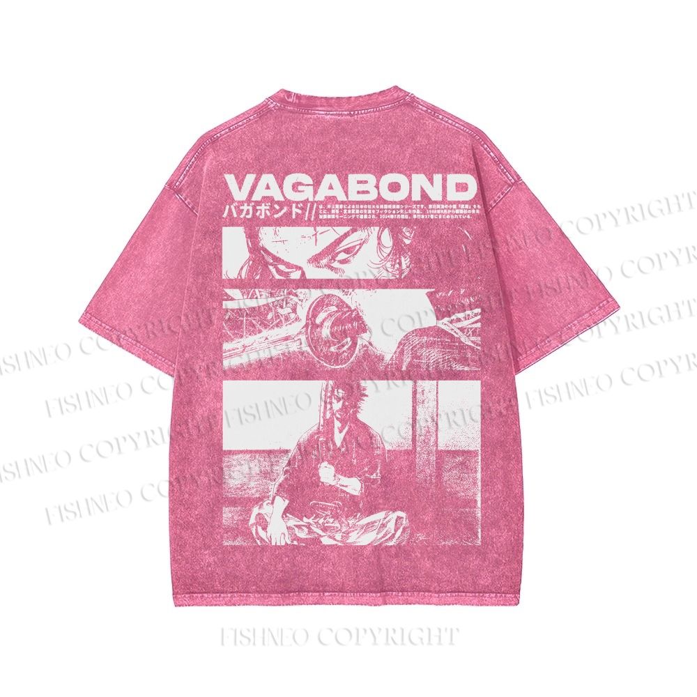 Unisex Miyamoto Musashi Printed Washed Tee