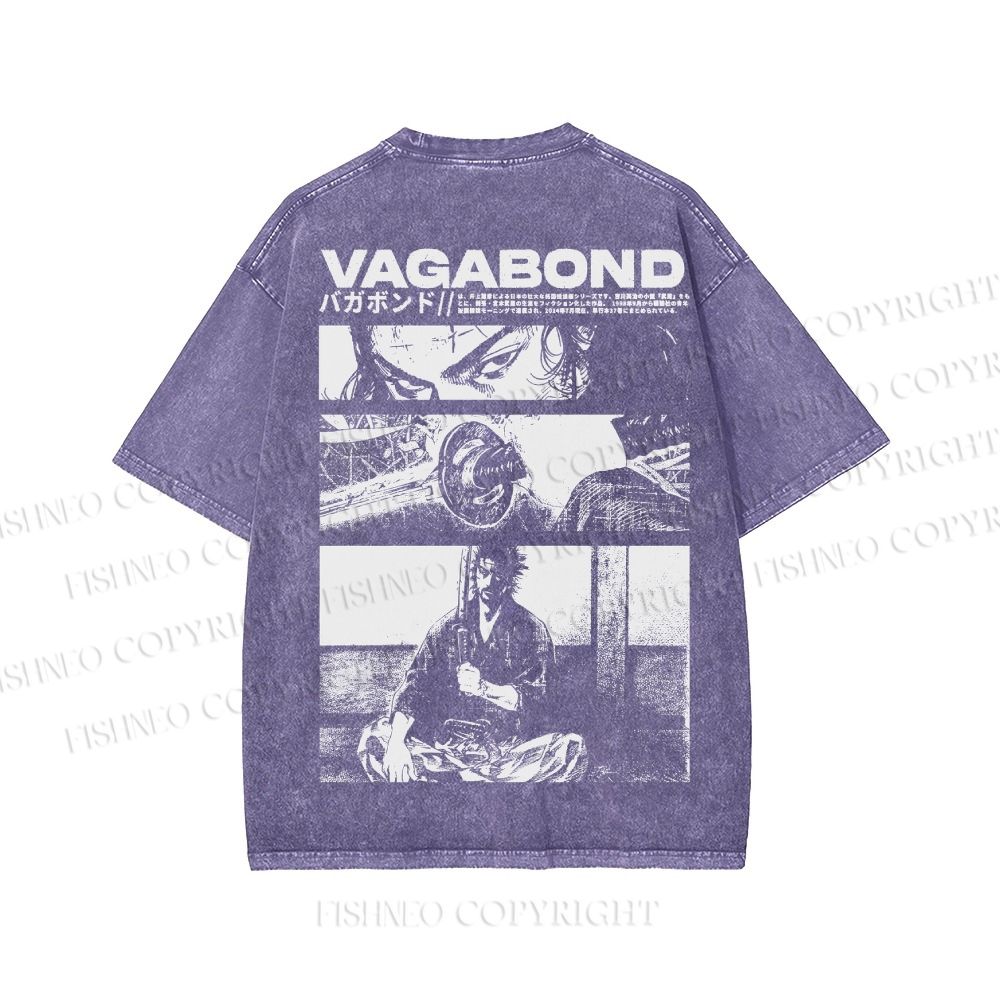 Unisex Miyamoto Musashi Printed Washed Tee