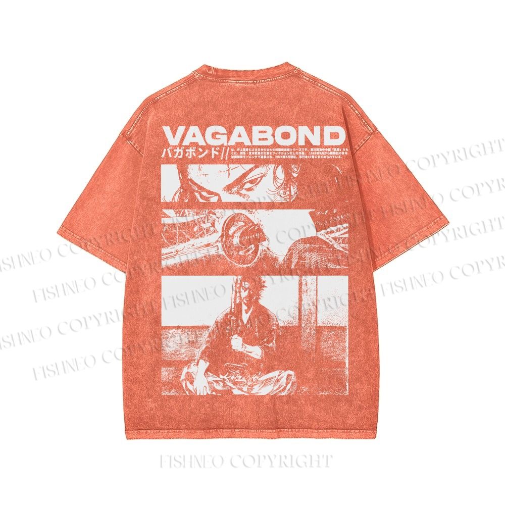 Unisex Miyamoto Musashi Printed Washed Tee