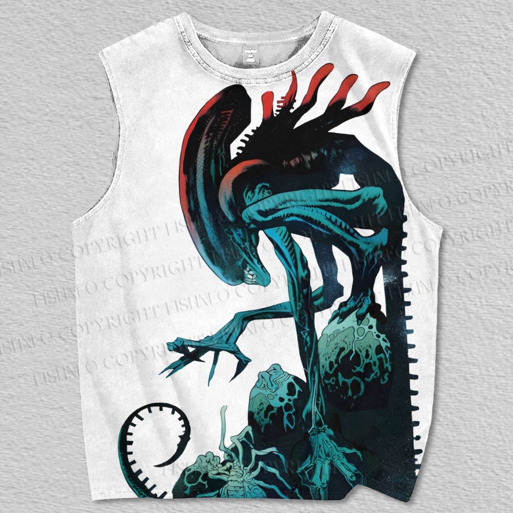 Unisex Alien Printed Tank Top
