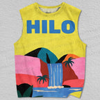 Unisex Waterfall Printed Tank Top