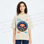 Unisex Yayoi Kusama Mushroom Printed Washed Tee
