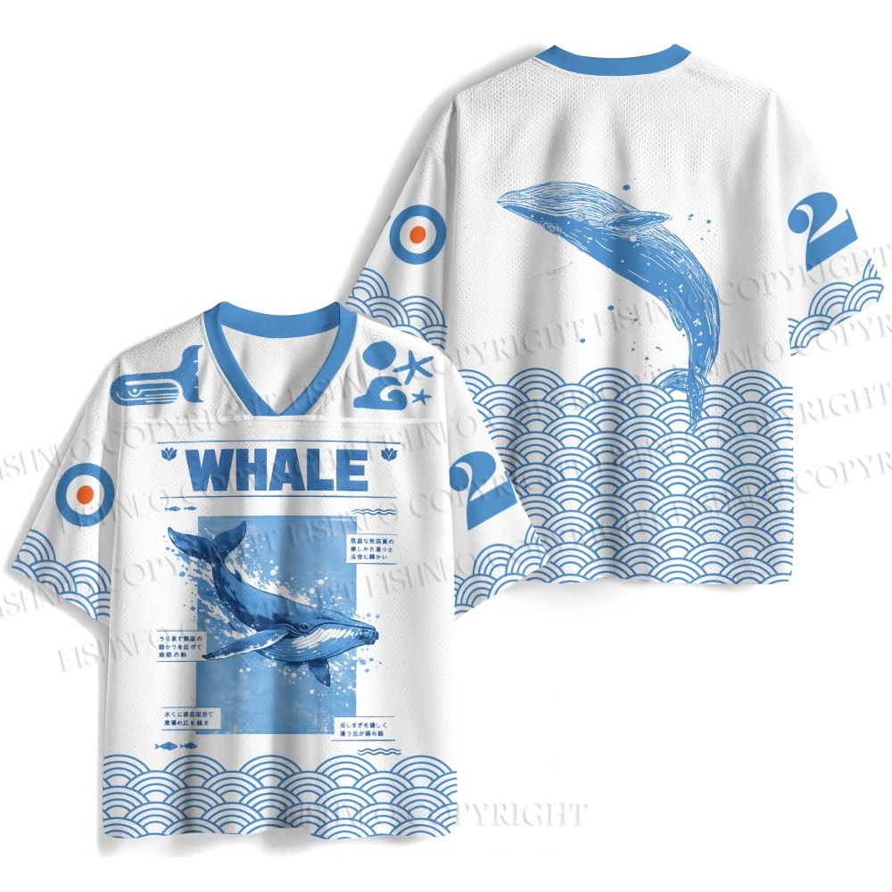 Blue Whale Printed Jersey Shirts
