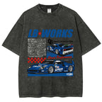 Japanese Super Racing Car Vintage Washed T-shirt