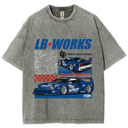 Japanese Super Racing Car Vintage Washed T-shirt