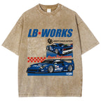 Japanese Super Racing Car Vintage Washed T-shirt