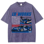 Japanese Super Racing Car Vintage Washed T-shirt