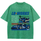 Japanese Super Racing Car Vintage Washed T-shirt