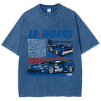 Japanese Super Racing Car Vintage Washed T-shirt