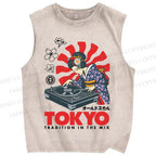 Unisex Tradition in the Mix Printed Washed Tank Top