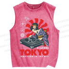 Unisex Tradition in the Mix Printed Washed Tank Top