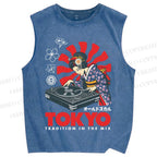 Unisex Tradition in the Mix Printed Washed Tank Top