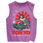 Unisex Tradition in the Mix Printed Washed Tank Top
