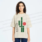 Unisex Mexican Bauhaus Cactus Printed Washed Tee