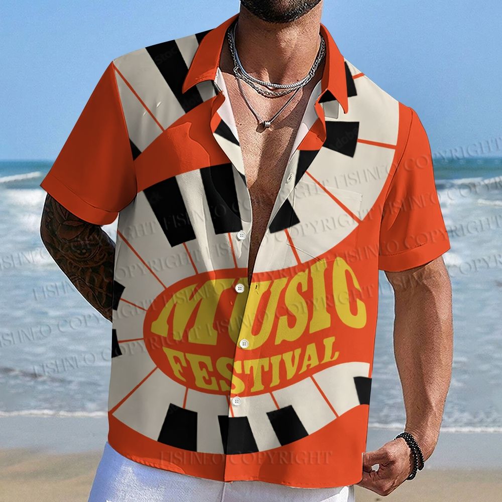 Music Festival Piano Hawaiian Shirt