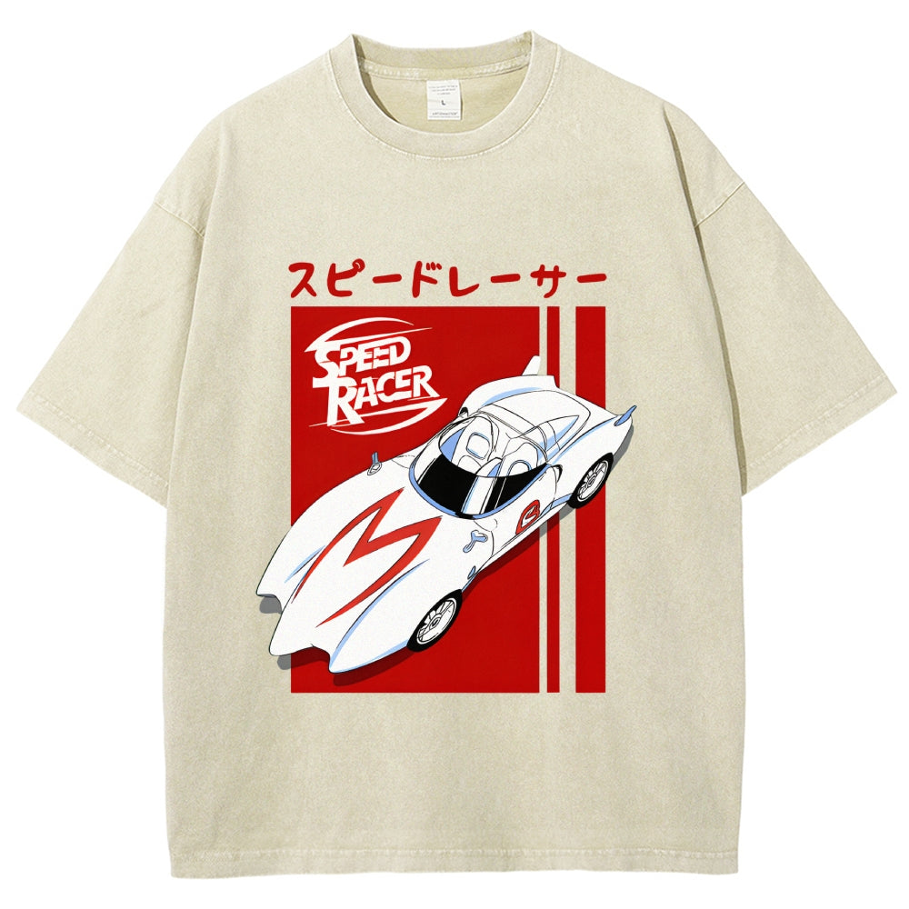 Speed Racer Vintage Wash Japanese Design T-Shirt