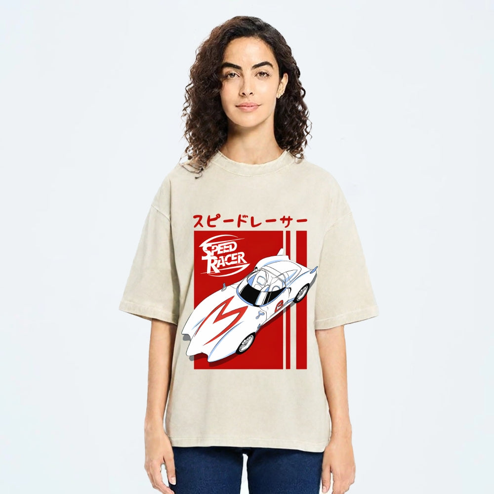 Speed Racer Vintage Wash Japanese Design T-Shirt