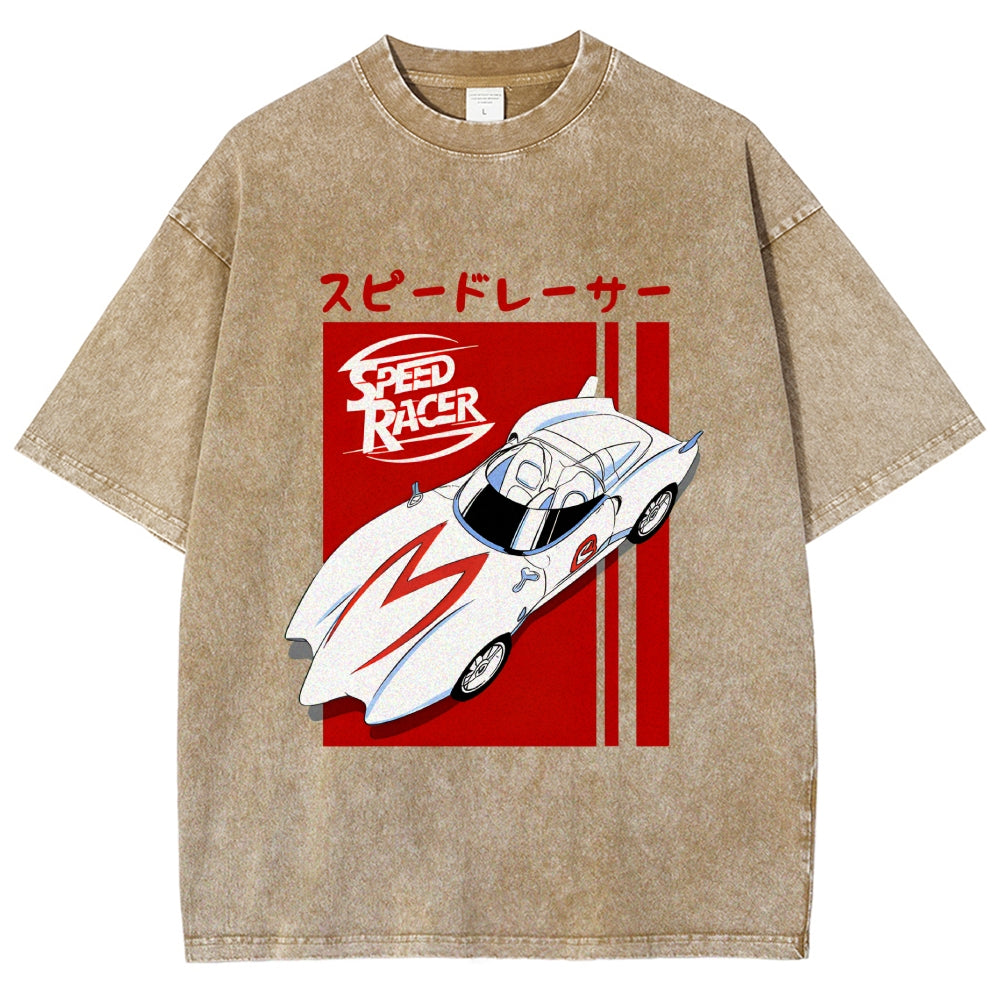 Speed Racer Vintage Wash Japanese Design T-Shirt