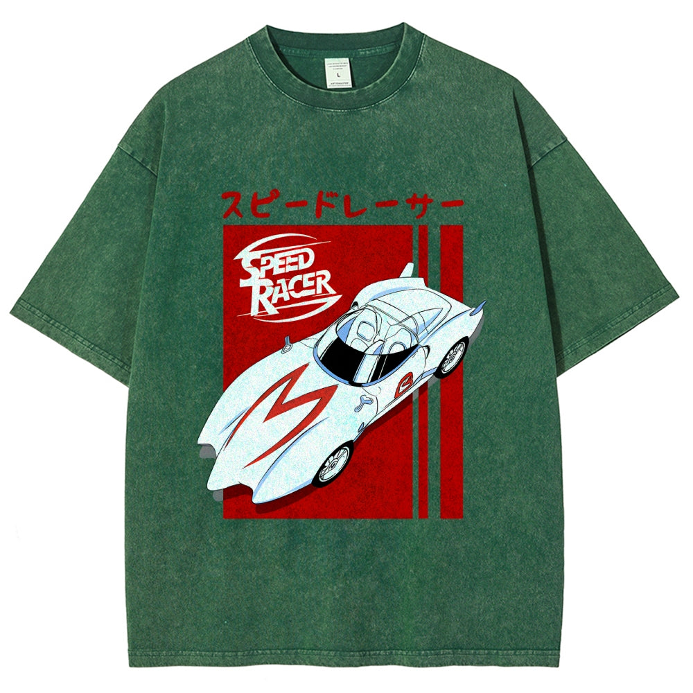 Speed Racer Vintage Wash Japanese Design T-Shirt