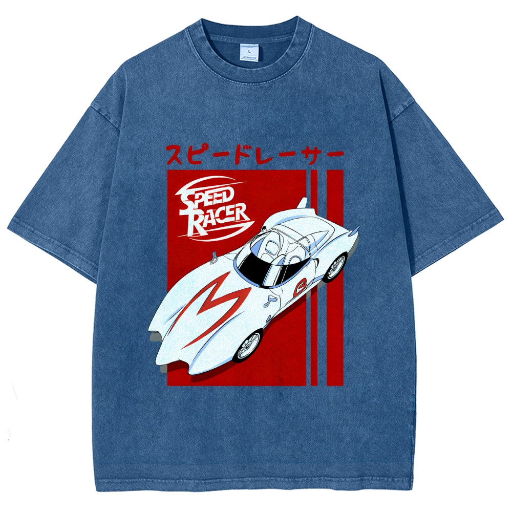 Speed Racer Vintage Wash Japanese Design T-Shirt