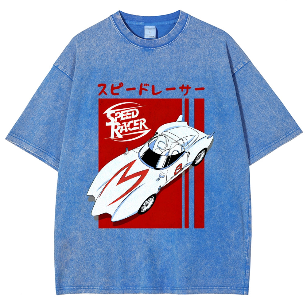 Speed Racer Vintage Wash Japanese Design T-Shirt