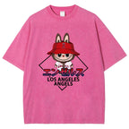 Labubu Los Angeles Angels Vintage Japanese Washed T-Shirt