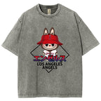 Labubu Los Angeles Angels Vintage Japanese Washed T-Shirt